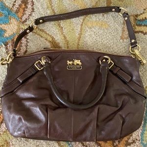 Brown coach handbag